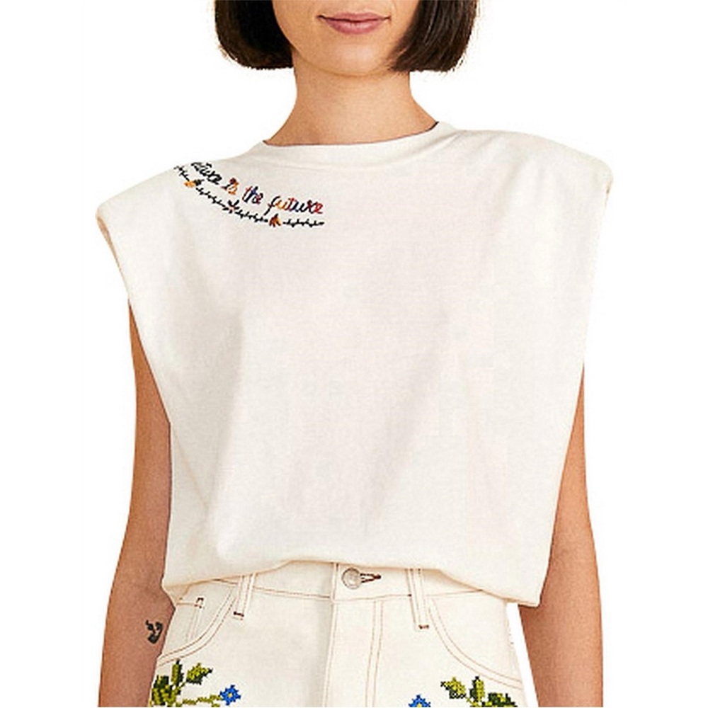 Farm Rio Nature is the Future Embroidered Muscle Tee Women’s size large